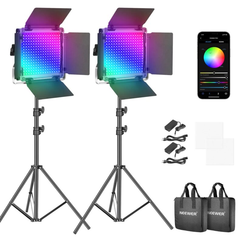 Neewer 480/530/660/960/1904/1200/1320/PL60C PRO RGB Photography Led Video Light With APP Control For Gaming - Image 2