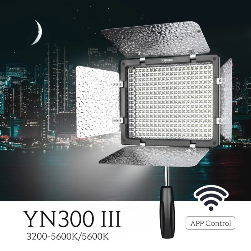 Yongnuo YN300 III YN300III 3200k-5600K CRI95 Camera Photo LED Video Light Optional With AC Power Adapter - Image 2