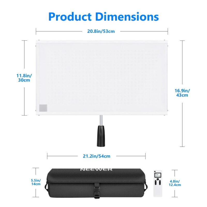 Neewer Rollable LED Light Panel Mat On Fabric 80W 3800LUX/1m 5600K CRI 90+ 512 LED Light Panel With Handle Grip, Remote Control - Image 3