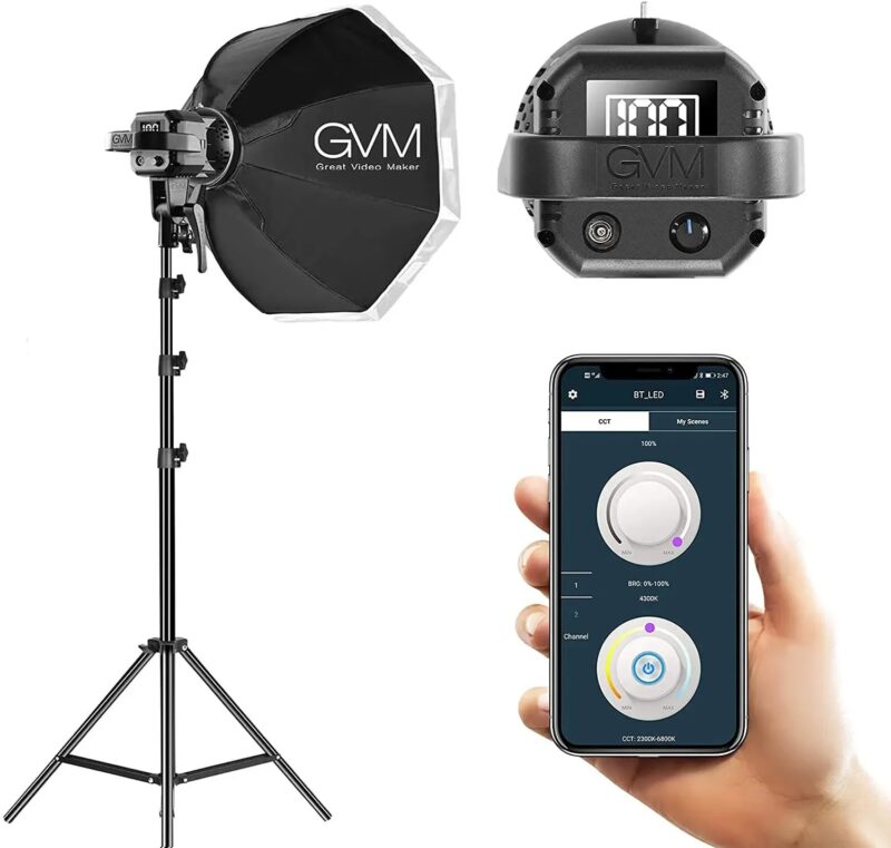 GVM P80S 80W Softbox Lighting Kit With APP Control Professional Studio Photography Lighting With Digital Display LED Video Light - Image 3