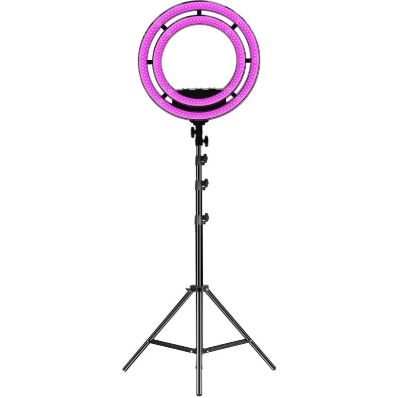 GVM 18" Selfie Ring Light 50W Double-Layer LED RGB Camera Light Ring For YouTube/Live Broadcast With Tripod Stand Lamp - Image 4