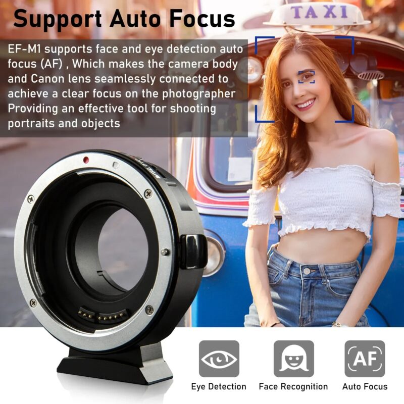 Viltrox EF-M1 M4TF Lens Adapter Auto Focus For Canon EF EF-S Lens To M4/3 Camera GH5 GH4 GX85 Olympus E-M5 II E-M10 III BMCC 4K - Image 4