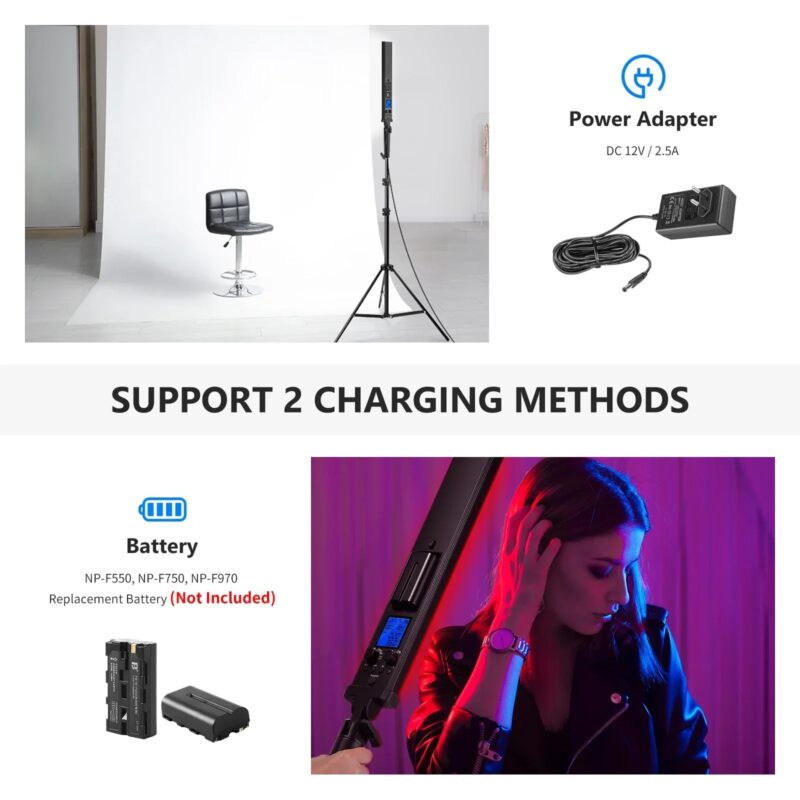 Neewer RGB LED Lighting Kit With 2.4G Remote: 2-Pack LED Light Head With 3200~5600K With Softbox, Stand For Studio Photography - Image 7