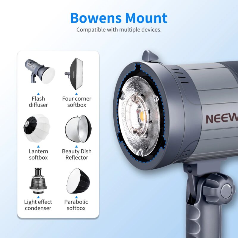 Neewer Vision 4 300W Outdoor Studio Flash Strobe Li-ion Battery Powered Cordless Monolight With 2.4G Wireless Trigger - Image 7