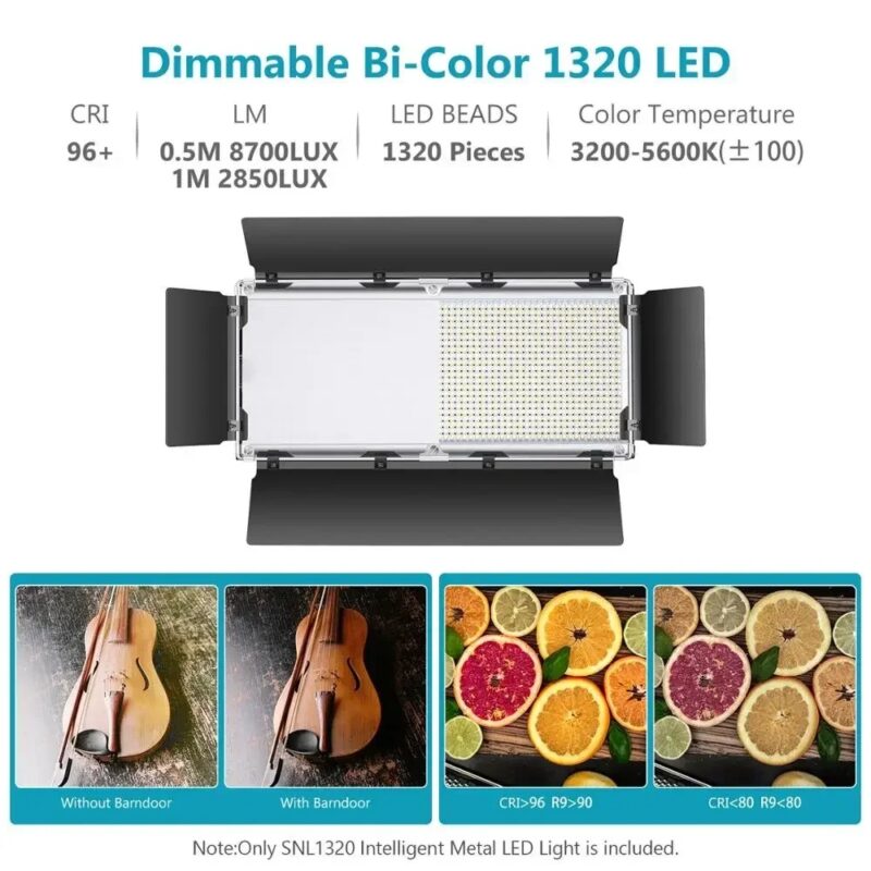 Neewer 1320 LED Video Light With APP Intelligent Control System, Dimmable Bi-Color Photography Lighting Kit 3200K-5600K - Image 6