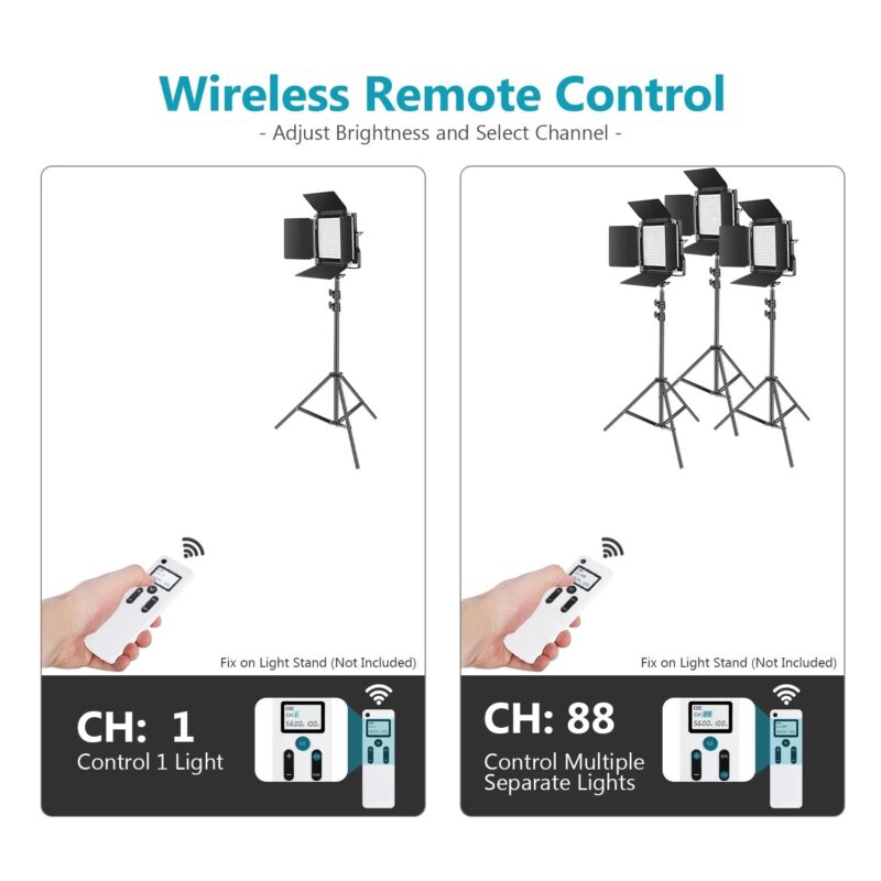 Neewer 2set 660pcs Photo Studio Light CRI96 Photography LED Video Light Kit Advanced Dimmable With 2.4G Wireless Remote Youtube - Image 6