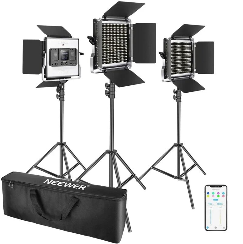 Neewer 660 LED Video Light 40W, APP Control, Photography Video Lighting Kit, Light Stands, Diffuser For Studio YouTube Shooting - Image 8