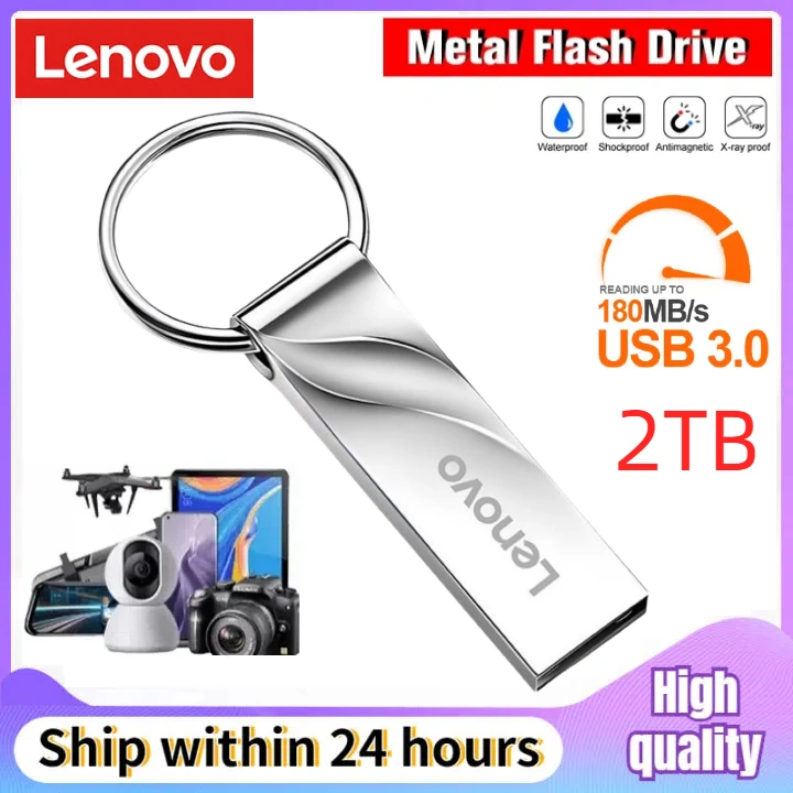 Lenovo USB 3.0 Flash Drive 128GB Memoria USB Memory Stick Pen Drive U Disk Metal Key Thumb USB Drive for PC Laptop 32GB/64GB